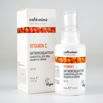 SERUM KUNDRA SHENJAVE KAFE DHE RRUDHAVE ME VITAMIN C DHE SPF-50+